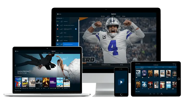 Television and phone screens showing live channels from Infomir IPTV